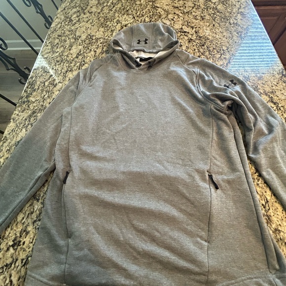 Under armor pullover hoodie size xl color gray excellent condition - Picture 5 of 6